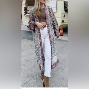 NWT BLOGGERS FAV Zara Floral Patterned Kimono SZ M/L